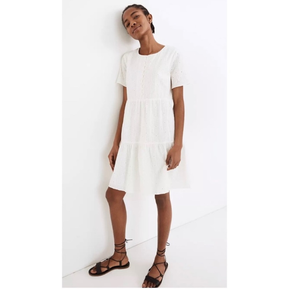 Madewell Button Front eyelet dress